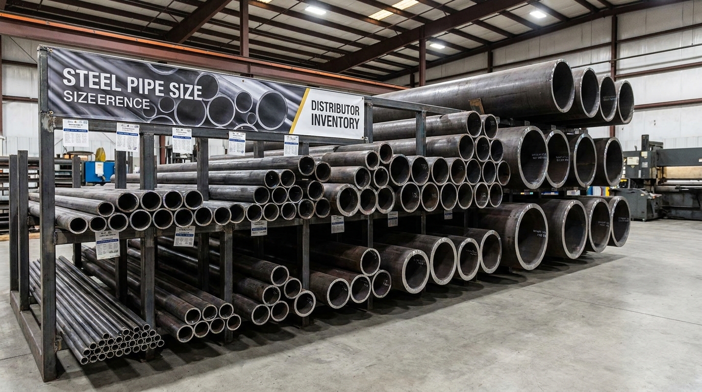 Steel pipes of various diameters